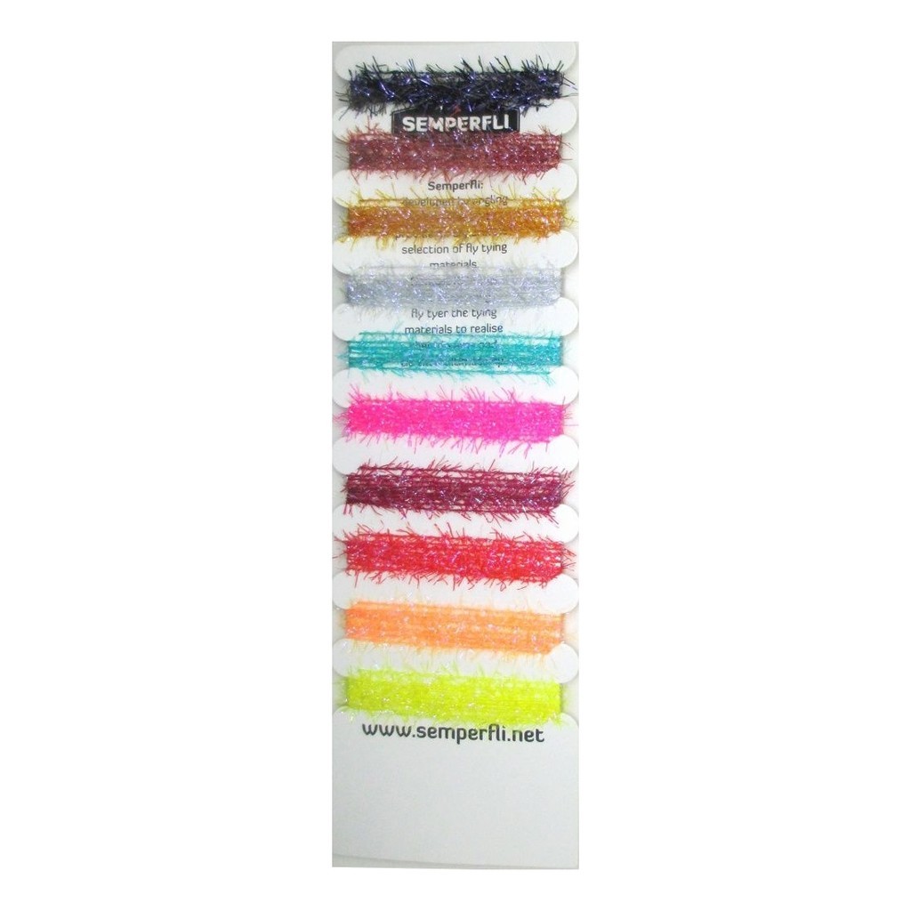 Semperfli Straggle String Mixed Pack - Standard Collection ryhmässä Koukut & Tarvikkeet / Perhonsidonta / Perhonsidontamateriaalit / Chenille & Lanka @ Sportfiskeprylar.se (sem-straggle-mix-std)