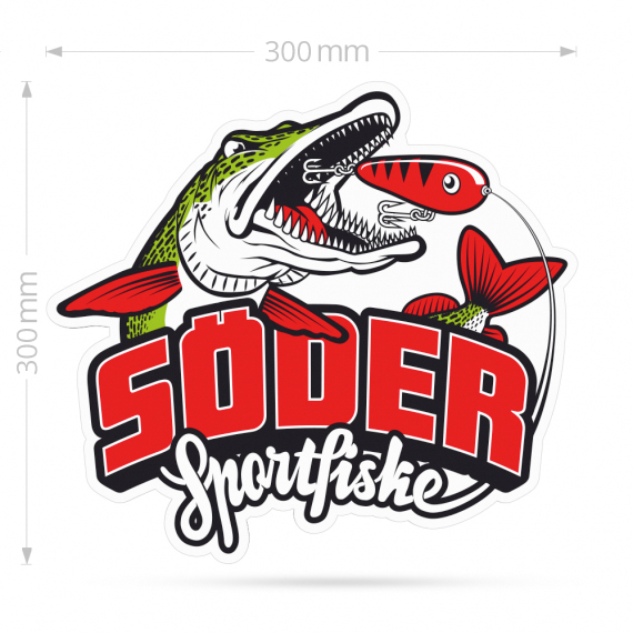 Söder Sportfiske Boat Decal 30 x 30 cm ryhmässä Muut / Liimamerkit & dekaalit @ Sportfiskeprylar.se (soderbatdekal)