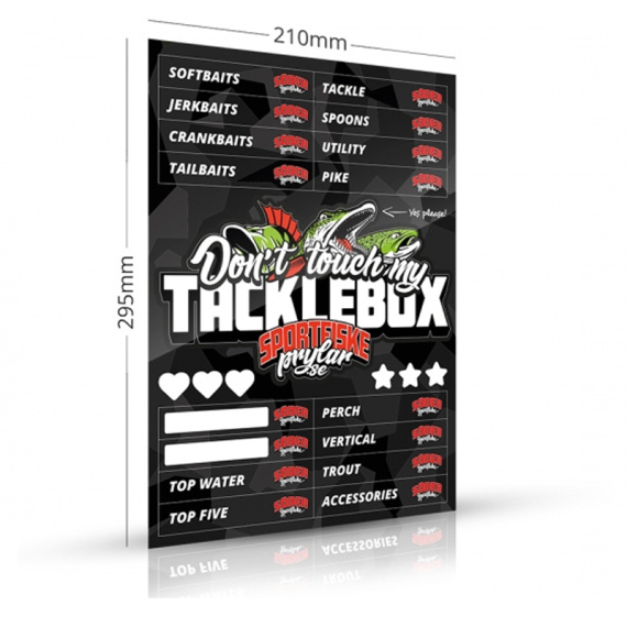 Söder Sticker Sheet Tackle Organizer ryhmässä Muut / Liimamerkit & dekaalit @ Sportfiskeprylar.se (sssticker1)