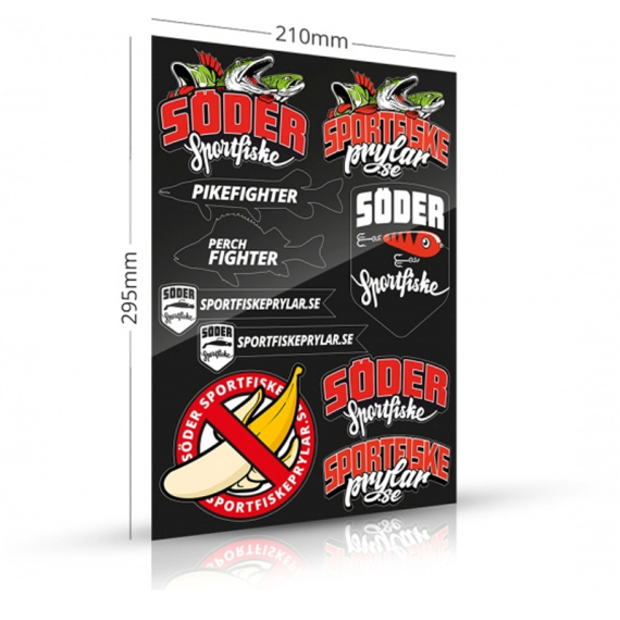 Söder Sticker Sheet Standard ryhmässä Muut / Liimamerkit & dekaalit @ Sportfiskeprylar.se (sssticker2)