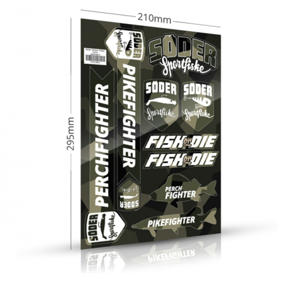 Söder Sticker Sheet Camo ryhmässä Muut / Liimamerkit & dekaalit @ Sportfiskeprylar.se (sssticker3)