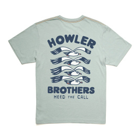 Howler Bro's Cotton T-Shirt Flocka Seagulls Puritan Grey