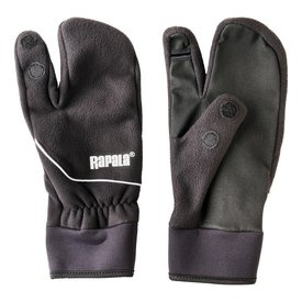 Rapala Soft Shell Open Finger Lobster Gloves Black