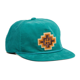 Howler Bro's Unstructured Snapback Hats H Bolt Motif - Teal Corduroy