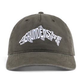 Grundéns Eat Your Words RX Trucker Loden Salmon Graphic
