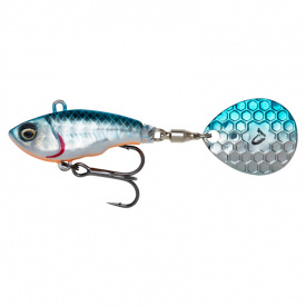 Savage Gear Fat Tail Spin (Shallow) 6,5cm, 12.5g Sinking - Blue Silver