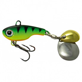 Trendex Rotation Jig, Double Spoon - Black/Green/Orange/Stripes