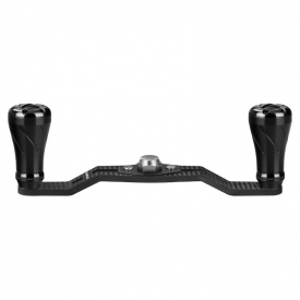 Gomexus 95mm Carbon Swept Handle with 20mm Aluminium Knob 8x5mm - Black