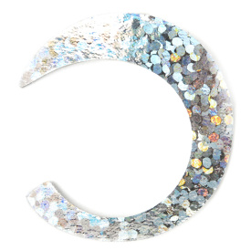 Wiggle Tails M - Holographic Silver 6-pack