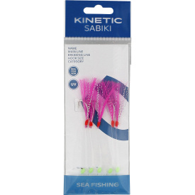 Kinetic Sabiki Nordic Mackerel #1/0 0.60mm 130cm - Pink/Crystal Flash