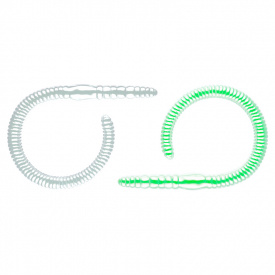 Libra Lures Flex Worm 95 Krill (10-pack) - Glow UV Green