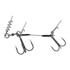Mikado Stinger Jaws Double Evo Titanium - 25kg - Treble Hook 1/0 , 8