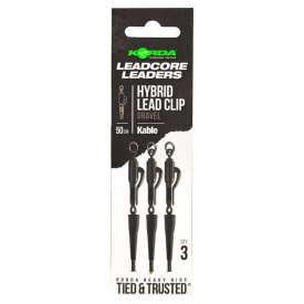 Korda Leadcore Hybrid Lead Clip Gravel, 3 pack