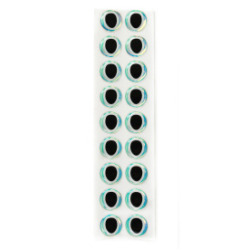 Epoxy Eyes 16,0 mm oval double - Black/Pearl
