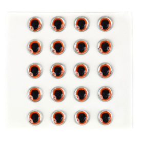 Epoxy Eyes 5,1 mm oval double - Black/Silver