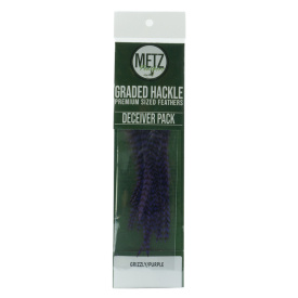 Metz Hackle Deceiver and Streamer Pack - Grizzly Purple