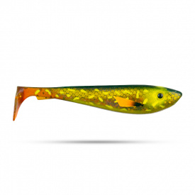 Svartzonker McRubber Shad 9cm (6kpl) - Söder Custom Green Motoroil Pike