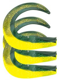 SvartZonker Glide Tail C22 Black/Chartreuse 3kpl