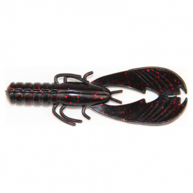 X Zone Pro Series Muscle Back Finesse Craw, 8,2cm (8pcs) - Black Red Flake