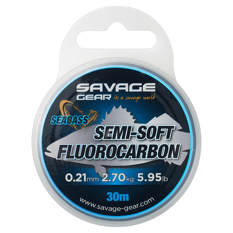 Savage Gear Semi-Soft Fluorocarbon Seabass 30m