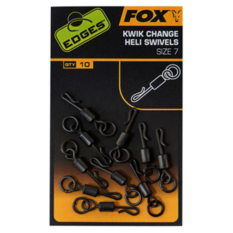 Fox Edges Kwik Change Heli Swivels (10pcs) Size 7