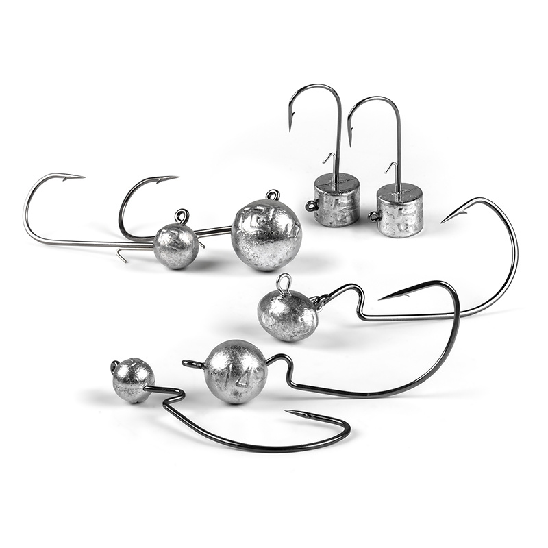 Fishing jig heads in assorted weights